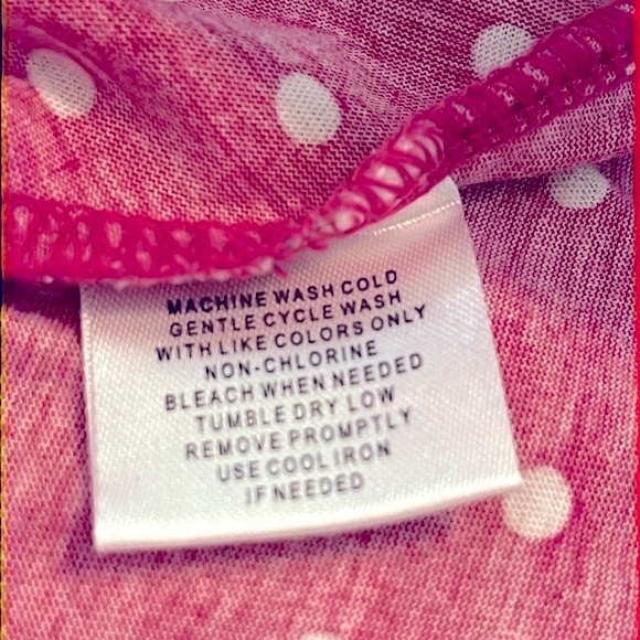 Derek Heart Plus 2X - White and Pink Polka Dot Layered Look Babydoll Tank Top - Picture 9 of 9